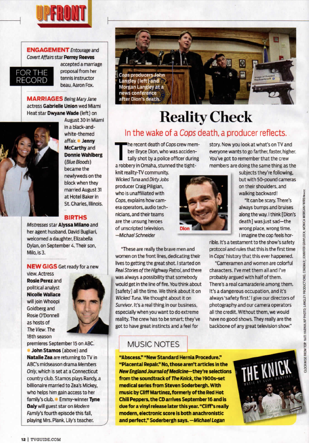 Craig Piligian Featured in TV Guide “Reality Check”