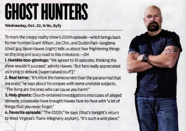 Ghost Hunters 200th Episode Featured in TV Guide