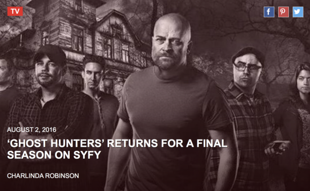 ‘Ghost Hunters’ Returns For A Final Season On SyFy
